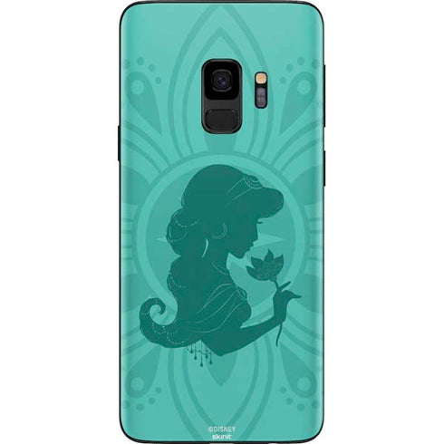 Disney Aladdin Princess Jasmine Silhouette Flower Galaxy S9 Skin